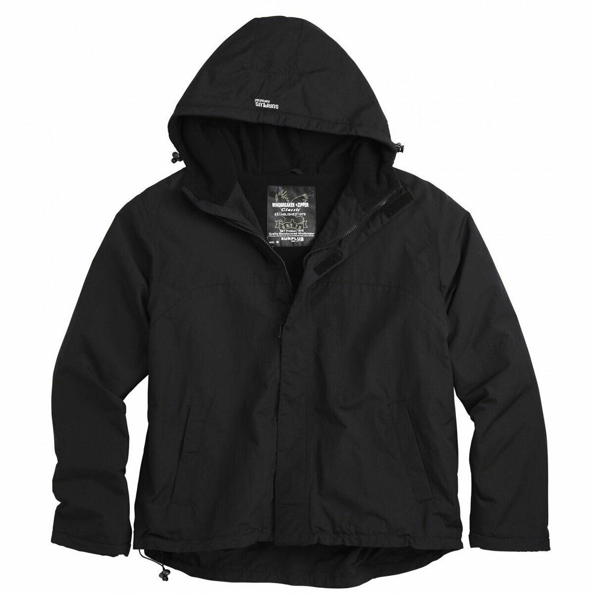 Original SURPLUS Windbreaker mit Zipper schwarz OutdoorCheckpoint