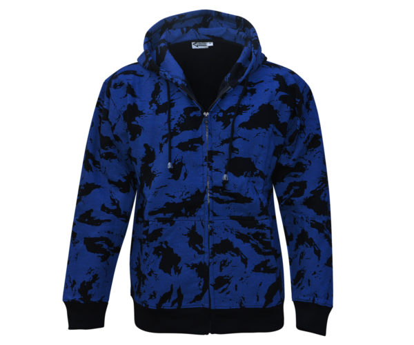 Kapuzenzipjacke Baltic nightcamo blau