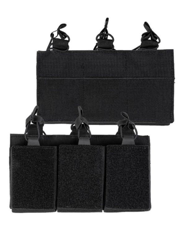 Magazin Tasche triple mit Klettrücken schwarz