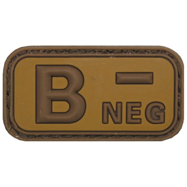 Klettabzeichen braun/khaki  B-NEG