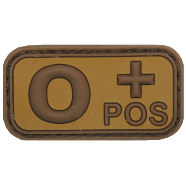 Klettabzeichen braun/khaki  O+POS