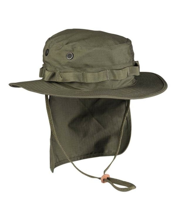 Britischer Boonie mit Nackenschutz oliv