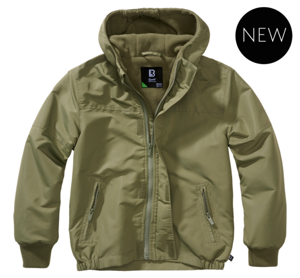 Kids Windbreaker Frontzip oliv