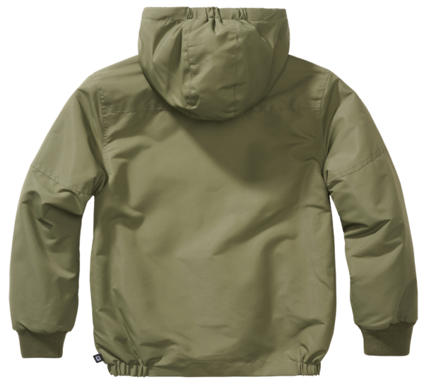 Kids Windbreaker Frontzip oliv – Bild 2