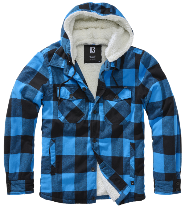 Holzfällerhemd Hooded black-blue