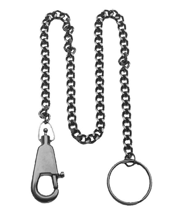 Messerkette mit Karabiner schwarz