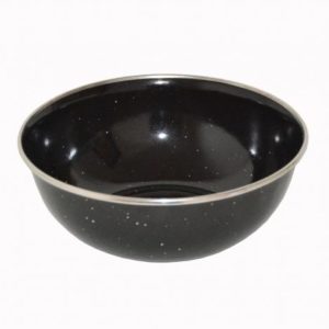 Suppenschüssel emalliert schwarz 15 cm