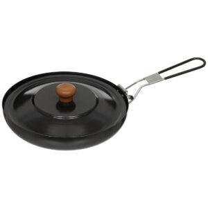 Bratpfanne mit Klappstiel Emaille Deckel