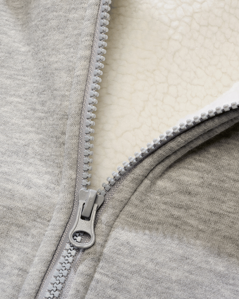 Sweat Hooded Sherpa grau – Bild 3