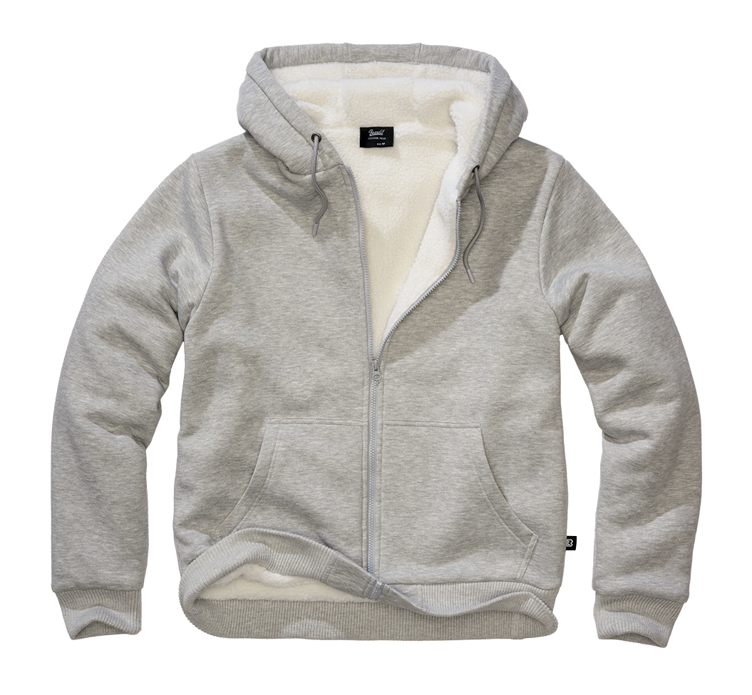 Sweat Hooded Sherpa grau