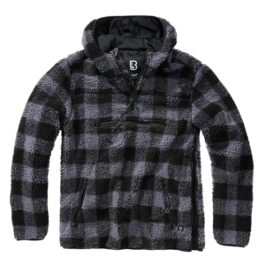 Teddyfleece Worker Pullover Grey/Black